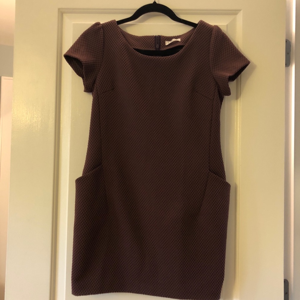 Structured Short Sleeve Dress with Pockets